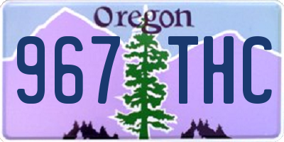 OR license plate 967THC