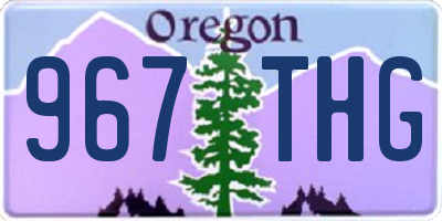 OR license plate 967THG