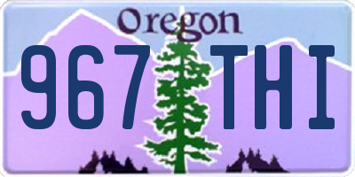 OR license plate 967THI