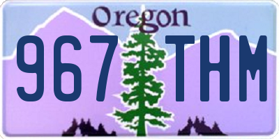 OR license plate 967THM