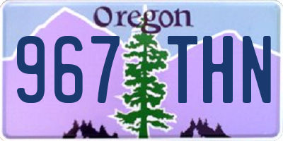 OR license plate 967THN
