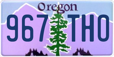 OR license plate 967THO