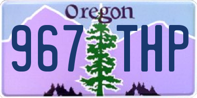 OR license plate 967THP