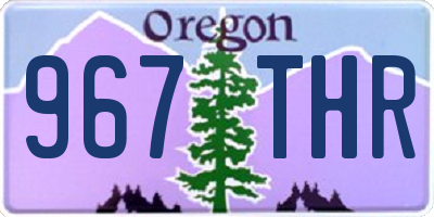 OR license plate 967THR
