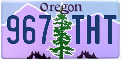 OR license plate 967THT