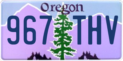OR license plate 967THV
