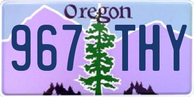 OR license plate 967THY