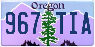 OR license plate 967TIA
