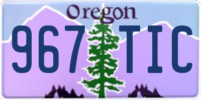 OR license plate 967TIC