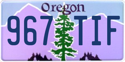 OR license plate 967TIF