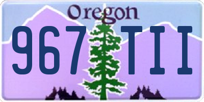 OR license plate 967TII