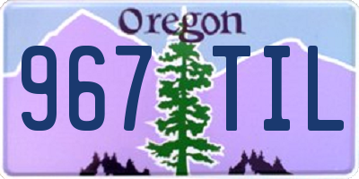 OR license plate 967TIL