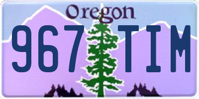 OR license plate 967TIM