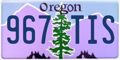 OR license plate 967TIS