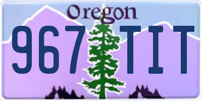 OR license plate 967TIT