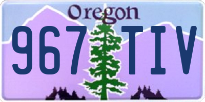 OR license plate 967TIV