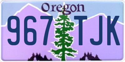 OR license plate 967TJK