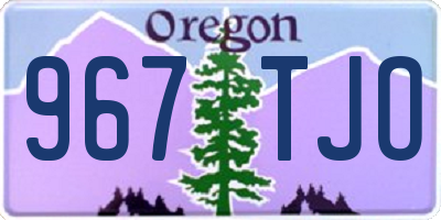 OR license plate 967TJO