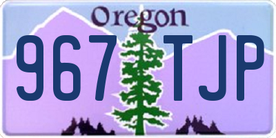 OR license plate 967TJP