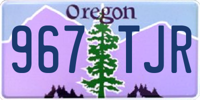 OR license plate 967TJR