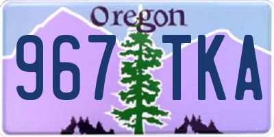OR license plate 967TKA