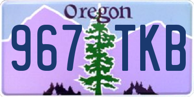OR license plate 967TKB