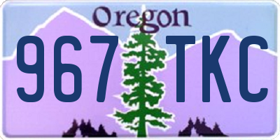 OR license plate 967TKC