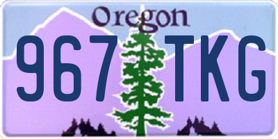 OR license plate 967TKG