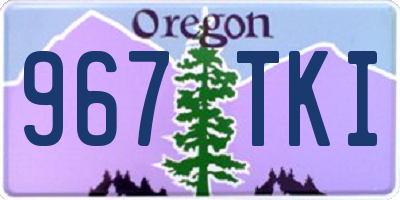 OR license plate 967TKI