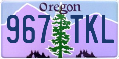 OR license plate 967TKL
