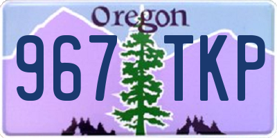 OR license plate 967TKP