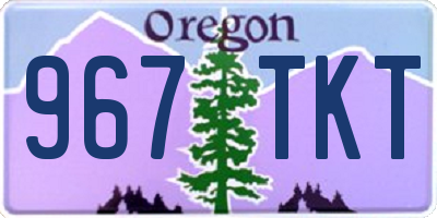 OR license plate 967TKT