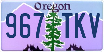 OR license plate 967TKV