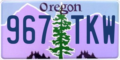 OR license plate 967TKW