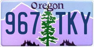 OR license plate 967TKY
