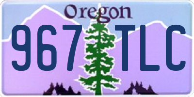 OR license plate 967TLC