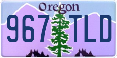 OR license plate 967TLD