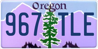 OR license plate 967TLE