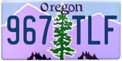 OR license plate 967TLF