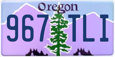 OR license plate 967TLI