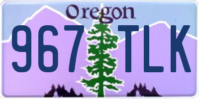 OR license plate 967TLK