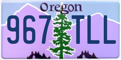 OR license plate 967TLL