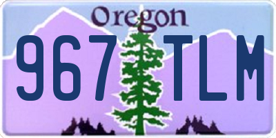 OR license plate 967TLM