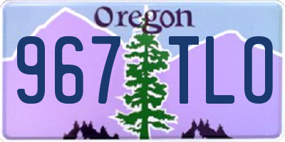 OR license plate 967TLO