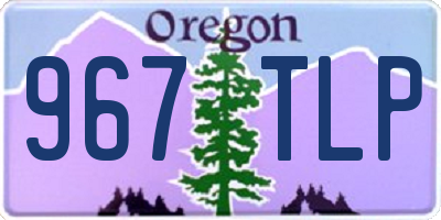 OR license plate 967TLP