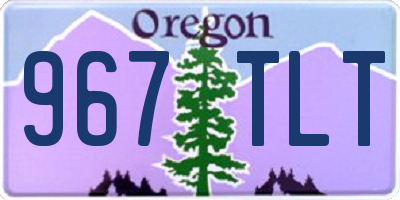 OR license plate 967TLT
