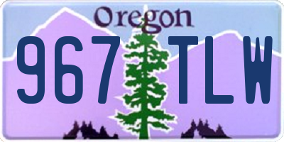OR license plate 967TLW