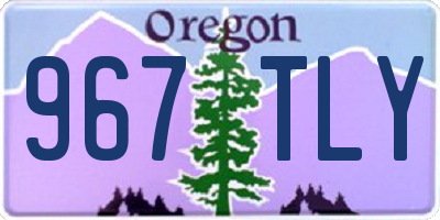 OR license plate 967TLY
