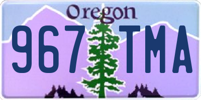OR license plate 967TMA