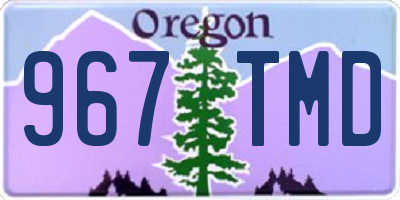 OR license plate 967TMD